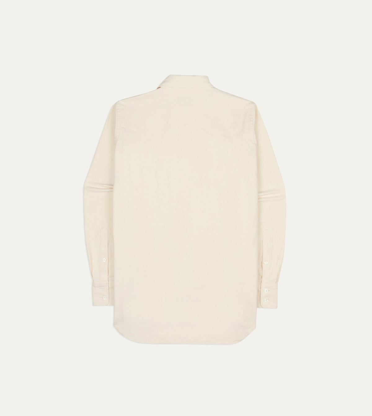 Drake's BEAMS F & Drake's Ecru Twill Two-Pocket Western Shirt
