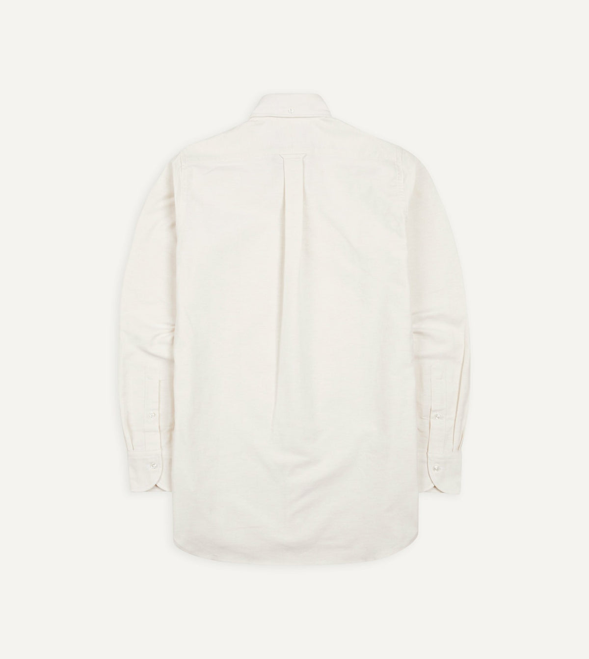 Drake's Cream Cotton Oxford Cloth Button-Down Shirt