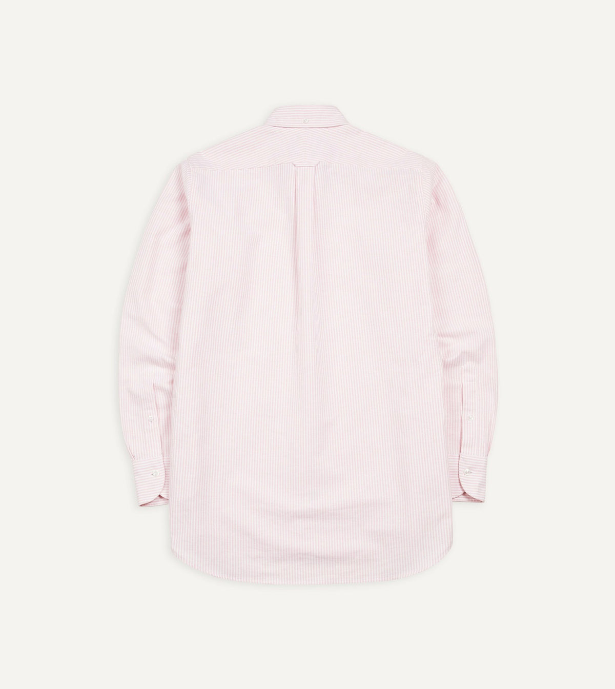 Drake's Pale Pink Ticking Stripe Cotton Oxford Cloth Button-Down Shirt