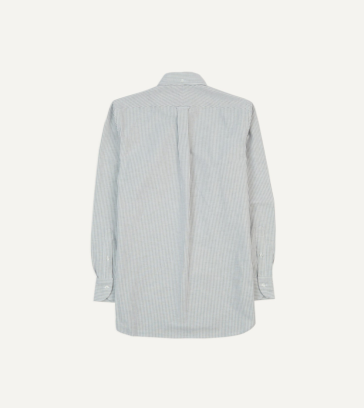 Drake's Black Ticking Stripe Cotton Oxford Cloth Button-Down Shirt