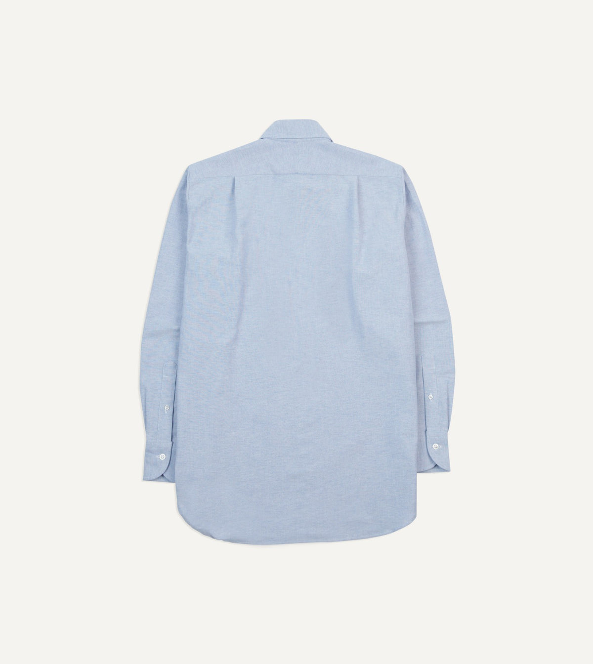 Drake's Blue Cotton Oxford Cloth Long Point Collar Shirt