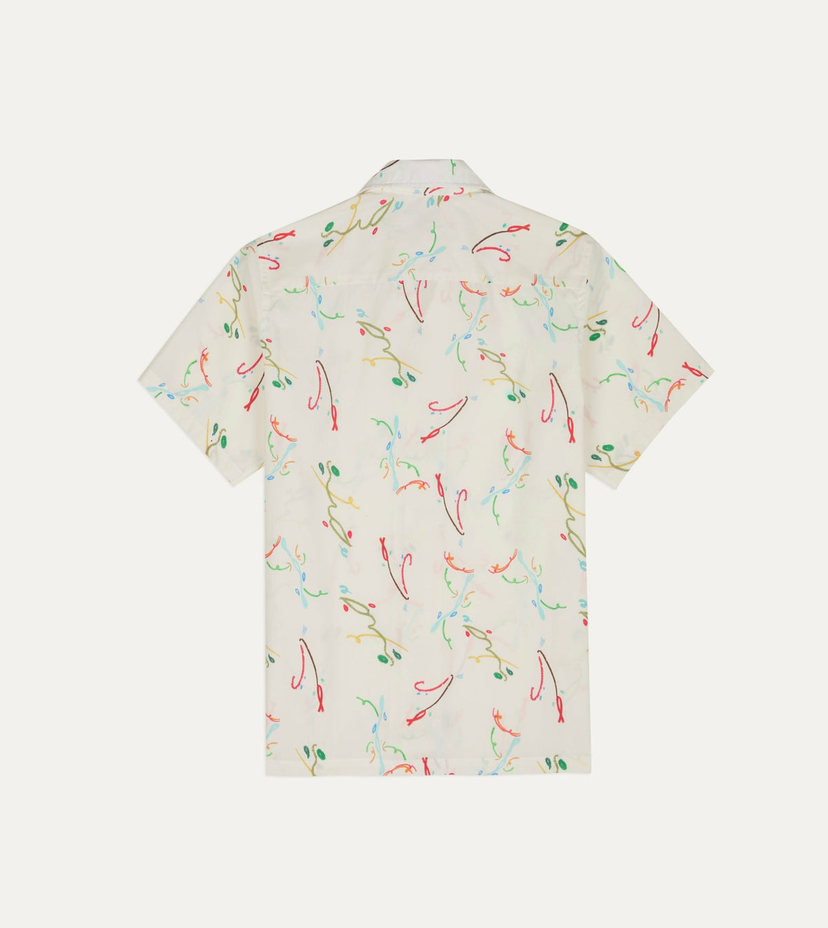 Drake's Mayumi Y. for Drake’s Print Cotton Camp Collar Short Sleeve Shirt