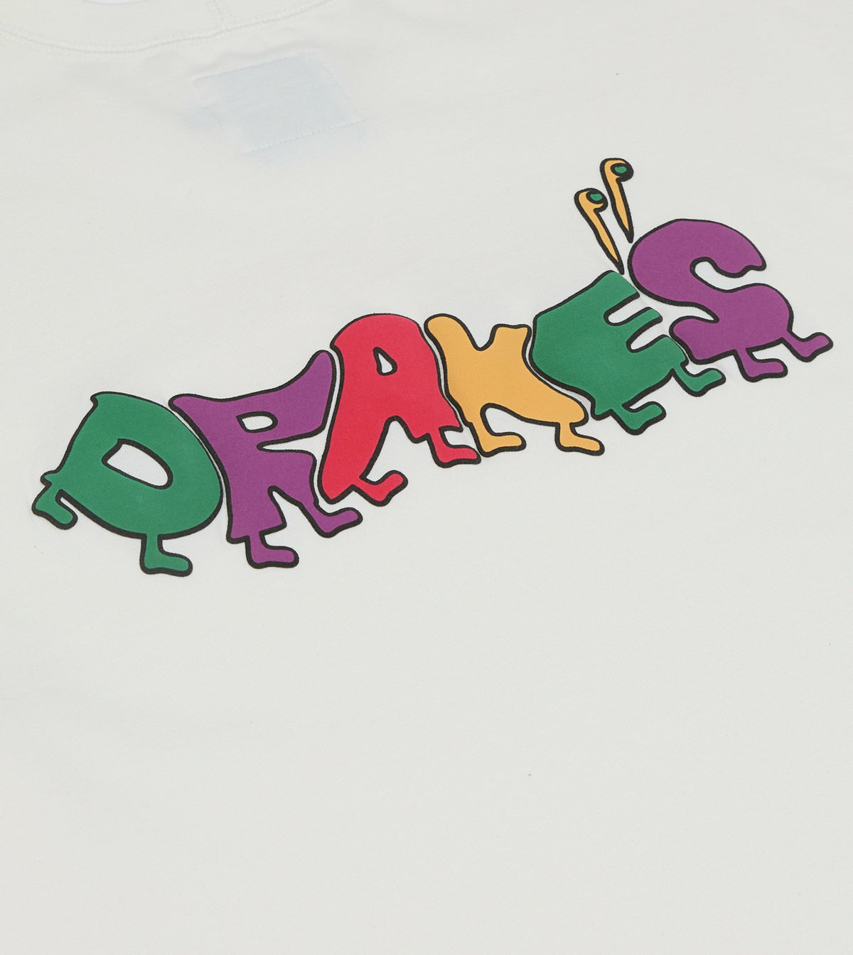 Drake's Antique White 'Caterpillar' Print Short-Sleeve Hiking T-Shirt