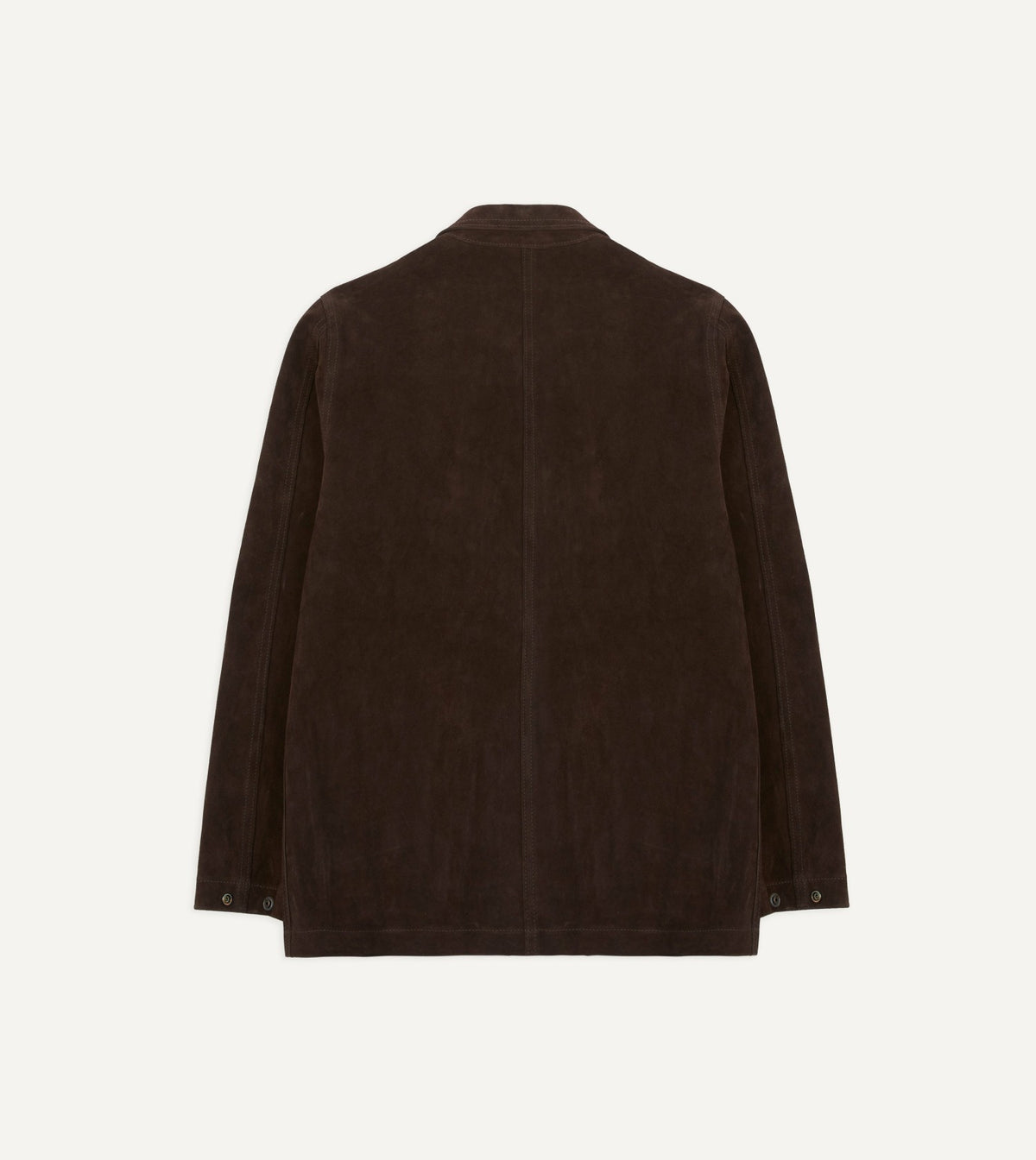 Drake's Chocolate Brown Heavyweight Suede Five-Pocket Chore Jacket