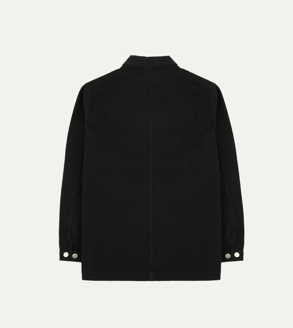 Drake's Black Heavy Twill Cotton Five-Pocket Chore Jacket
