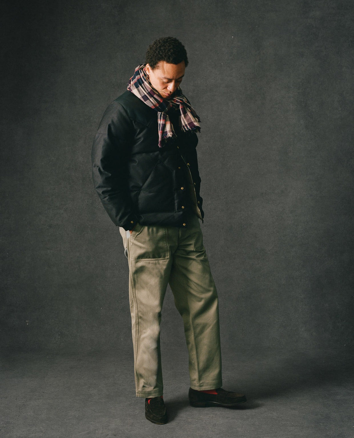 Drake's Rocky Mountain Featherbed for Drake's Black Cotton Christy Down Jacket