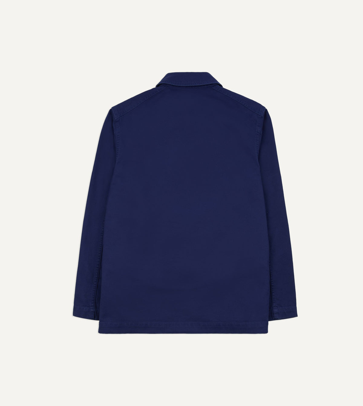 Drake's French Blue Cotton Serge Double-Breasted Chore Coat