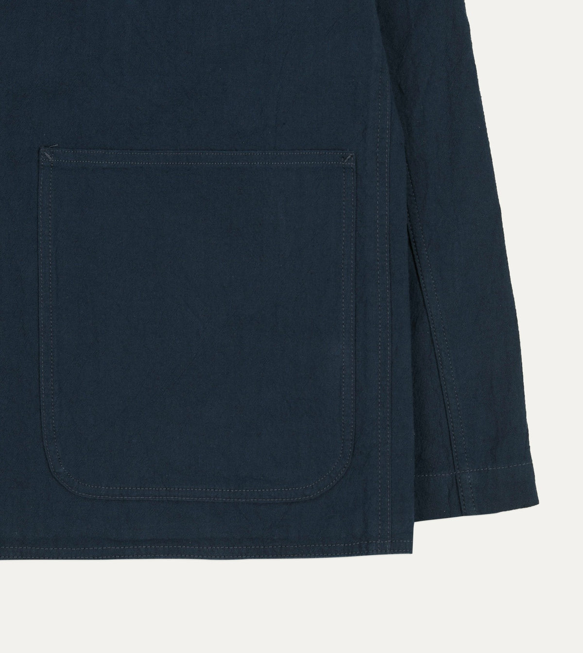 Drake's Navy Cotton-Linen Raglan Work Coat