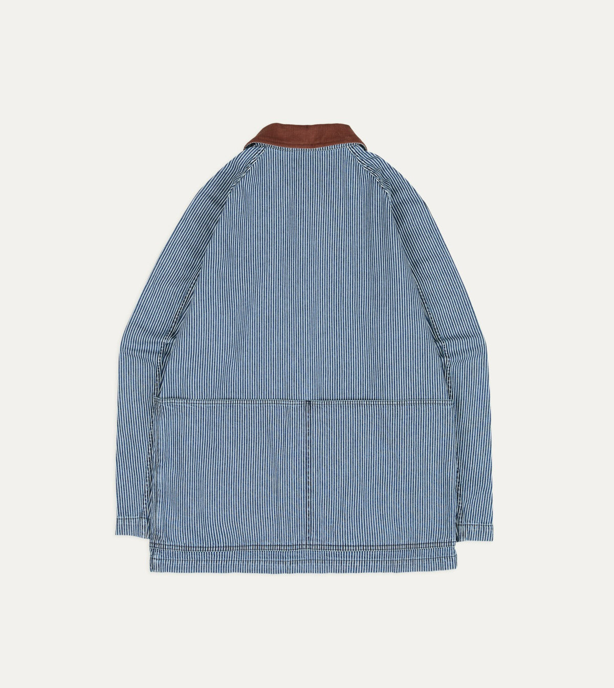 Drake's Indigo Stripe Denim Field Jacket