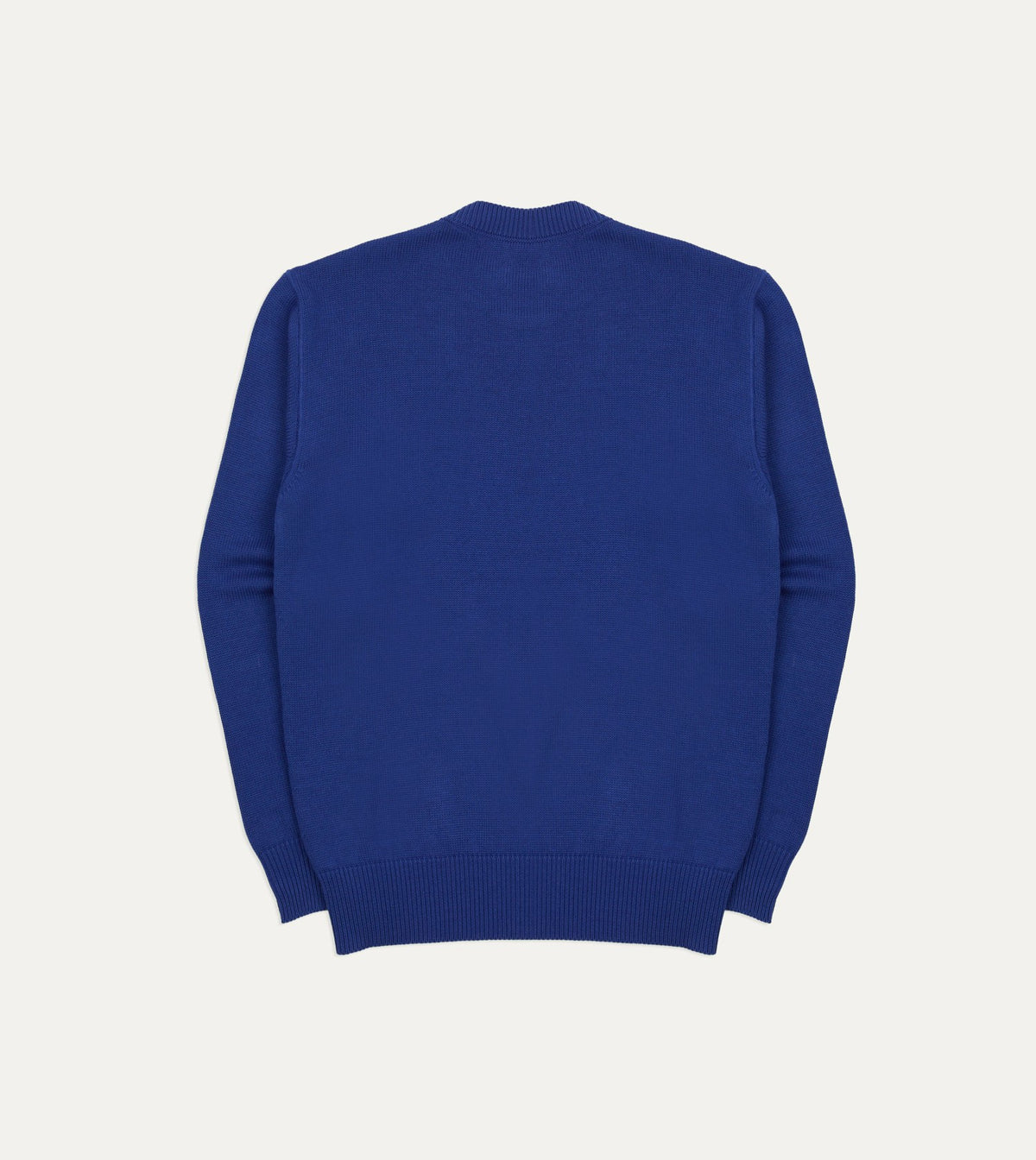 Drake's Blue Wool-Cotton Knit Sweatshirt