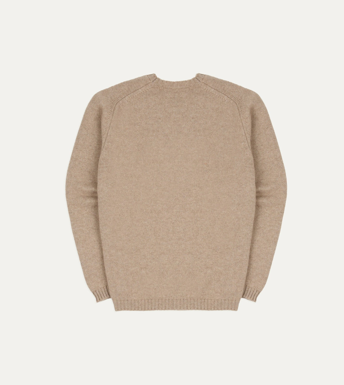 Drake's Oatmeal Cashmere Crew Neck Jumper