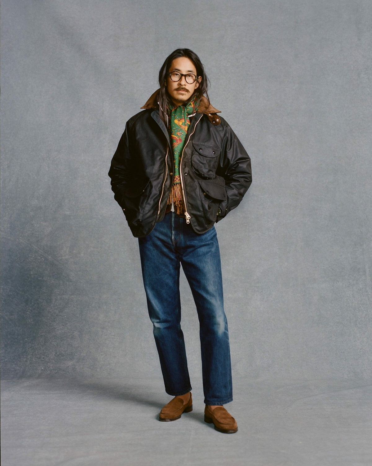 Drake's Stone Wash 14.2oz Japanese Selvedge Denim Five-Pocket Jeans