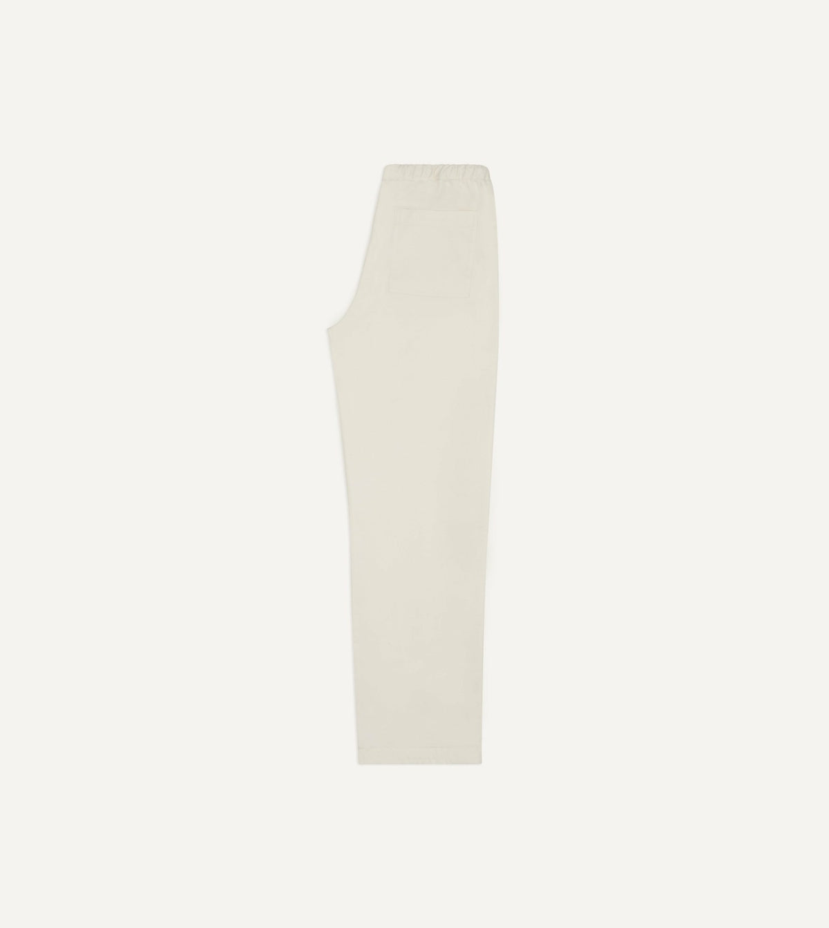 Drake's Ecru Cotton Drawstring Trousers