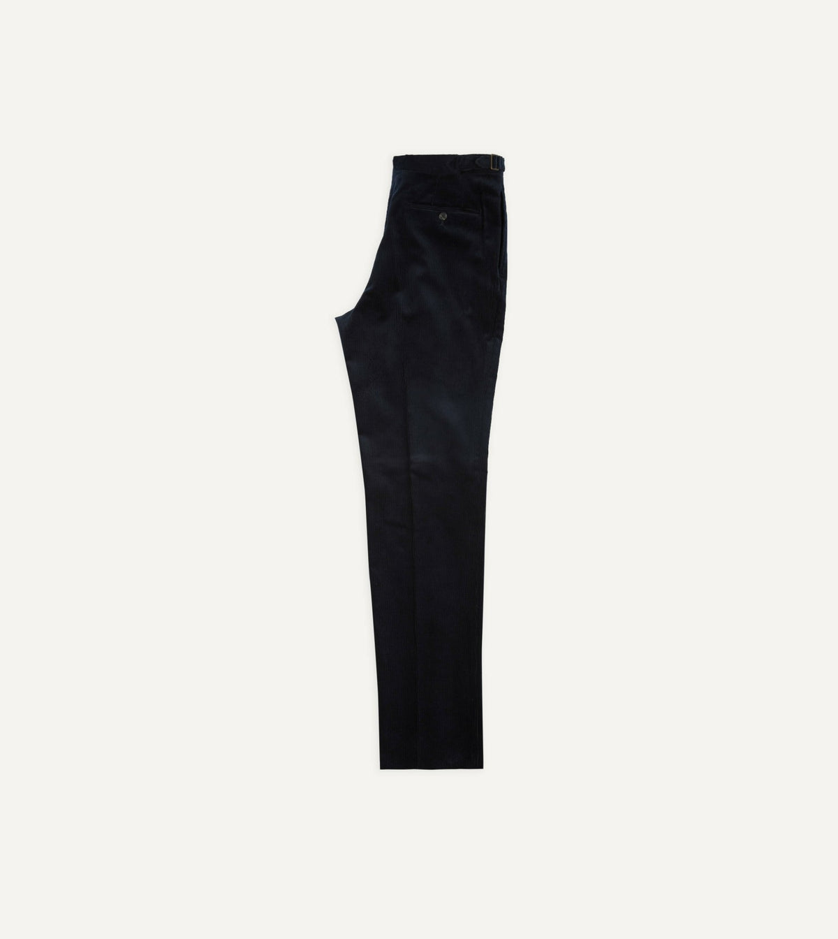 Drake's Navy Mid-Wale Corduroy Single Pleat Trouser