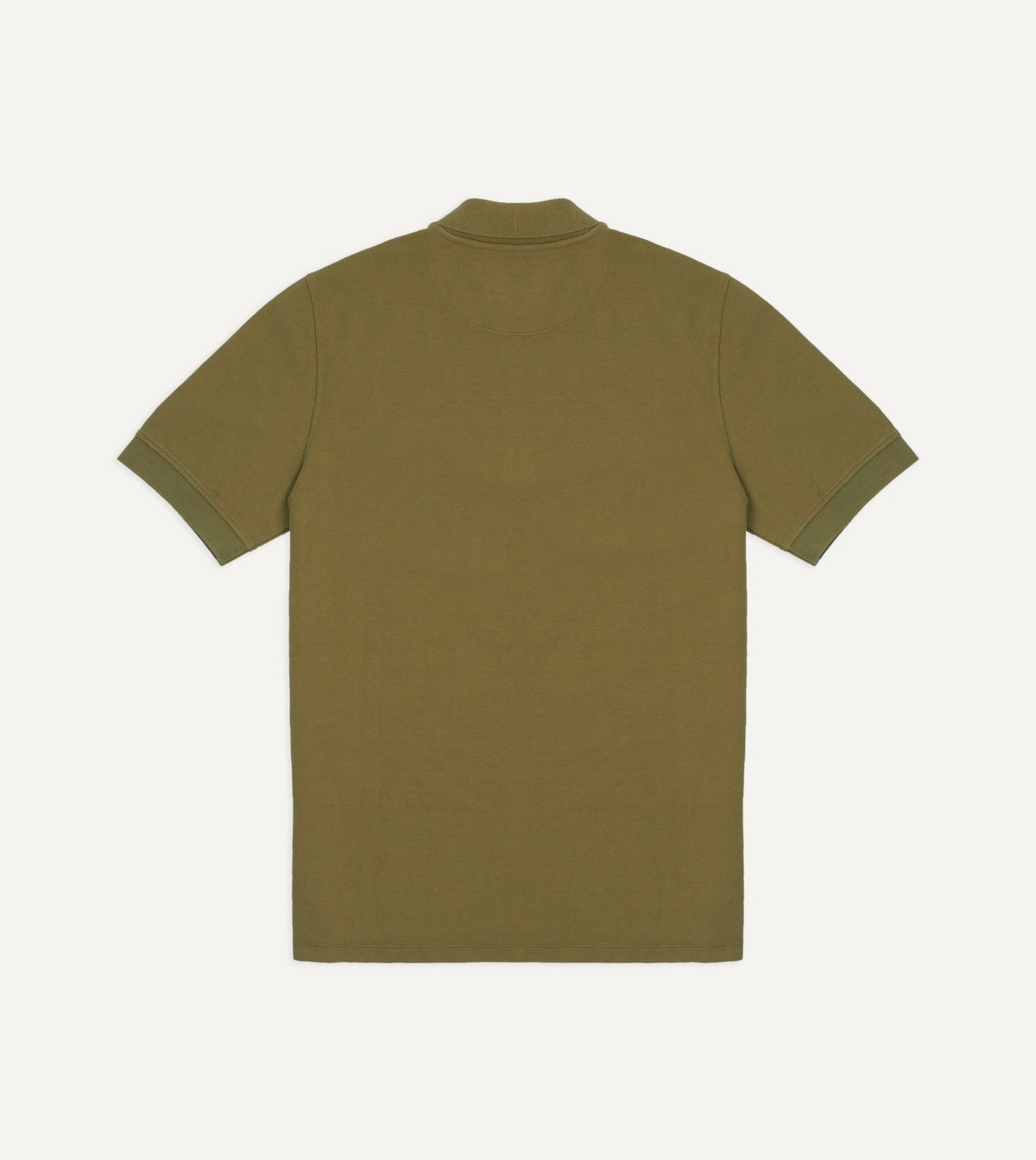 Drake's Khaki Piqué Cotton Polo Shirt