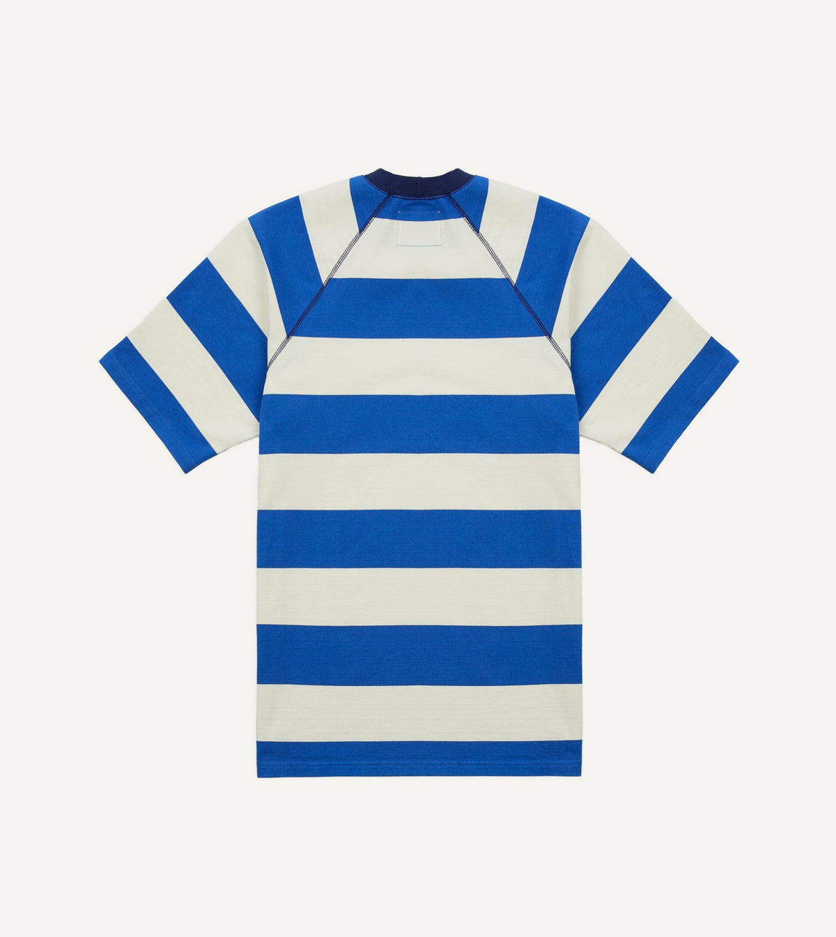 Drake's Blue and White Stripe Raglan Sleeve Hiking T-Shirt