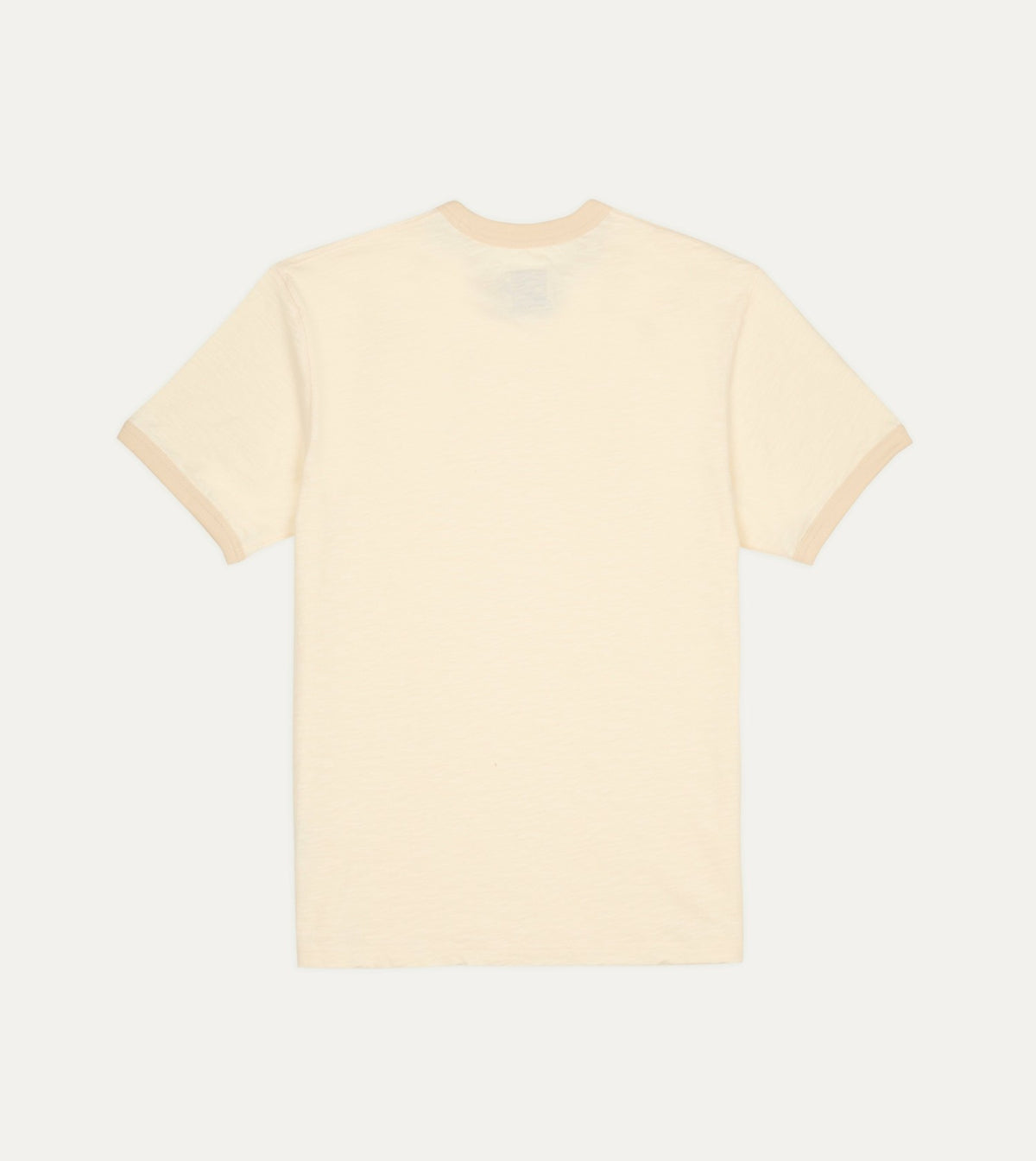 Drake's Ecru Tonal Ringer T-Shirt