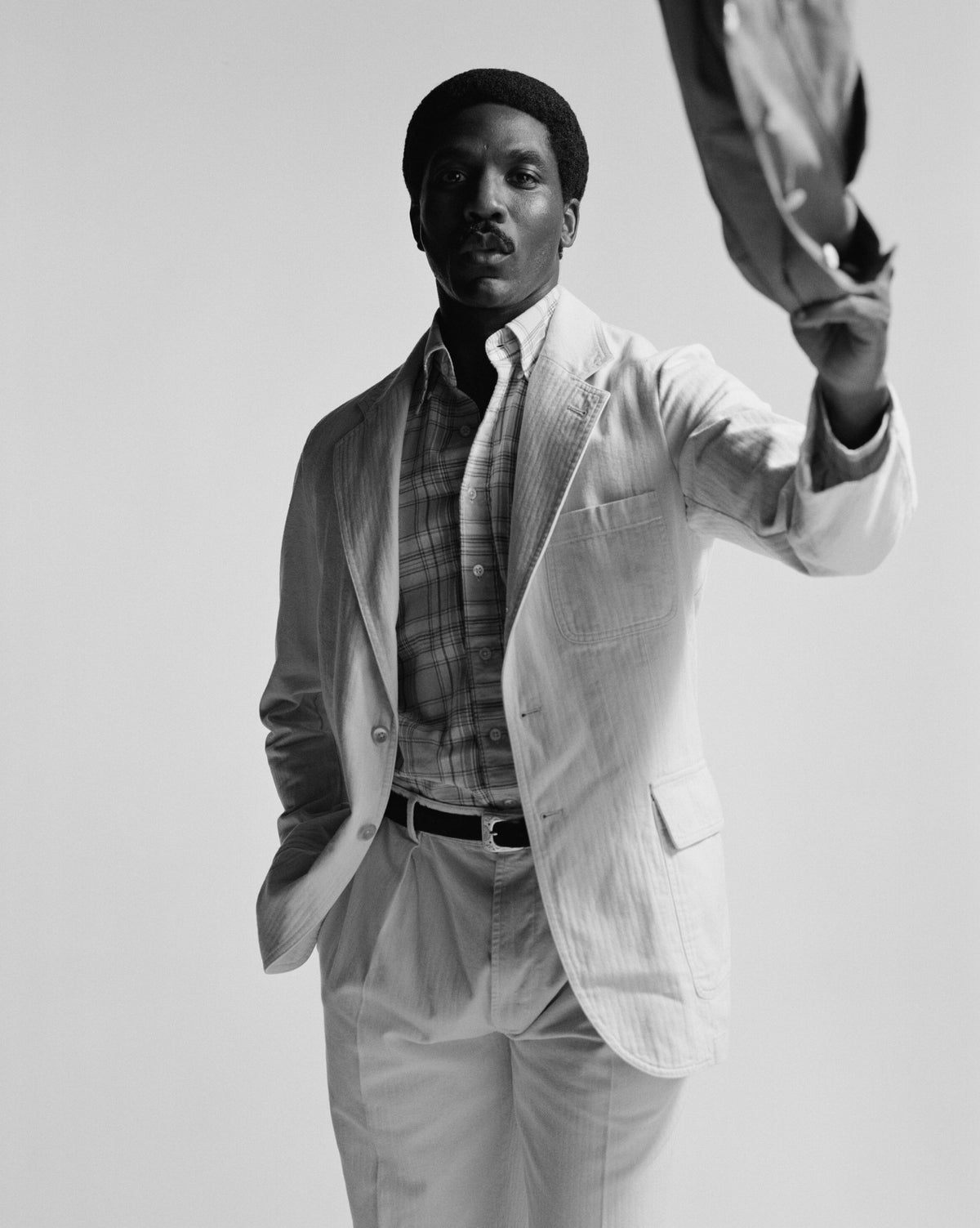Drake's Ecru Herringbone Twill Cotton Games Blazer Mk. I