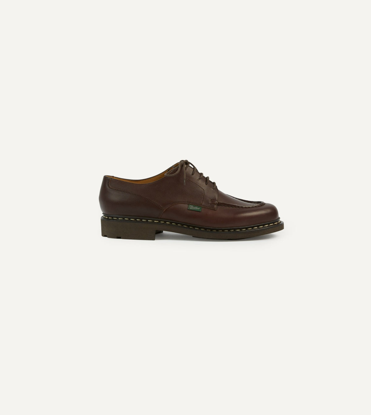 Drake's Paraboot Chambord Café Leather Derby Shoe