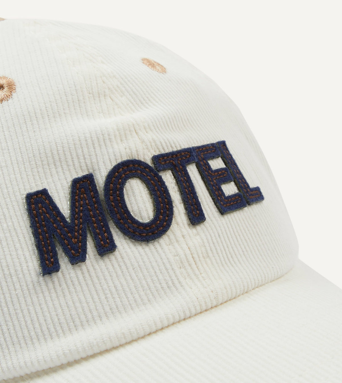 Drake's Ecru Motel Cotton Corduroy Baseball Cap