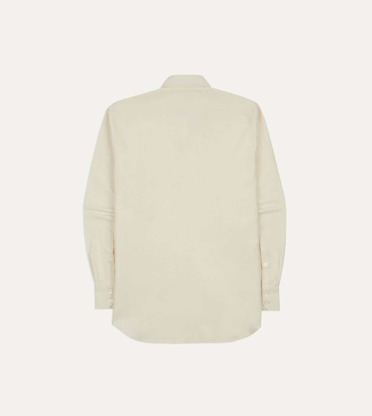 Drake's Ecru Cotton-Linen Two-Pocket Long Point Collar Work Shirt