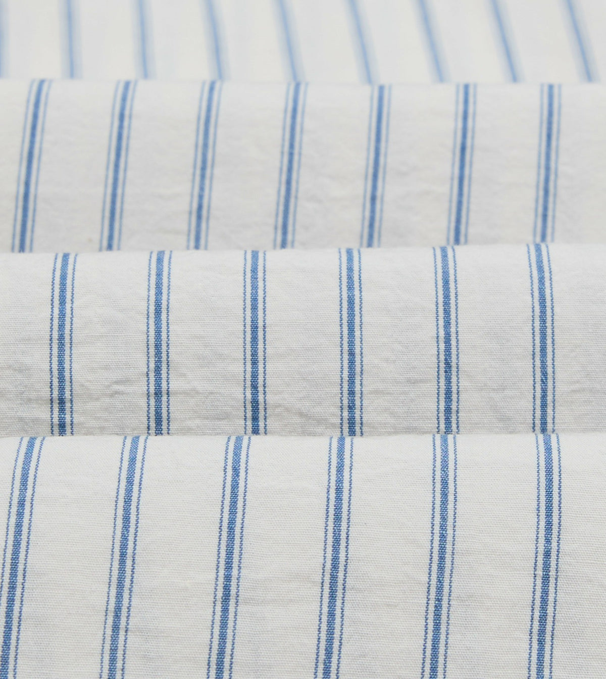 Drake's White and Blue Stripe Linen-Cotton Long Point Collar Shirt