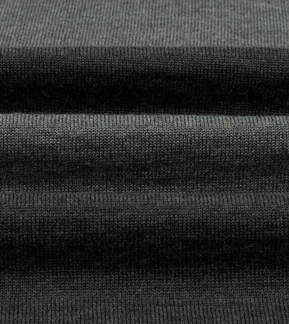 Drake's Grey Block Stripe Knitted Rugby Shirt