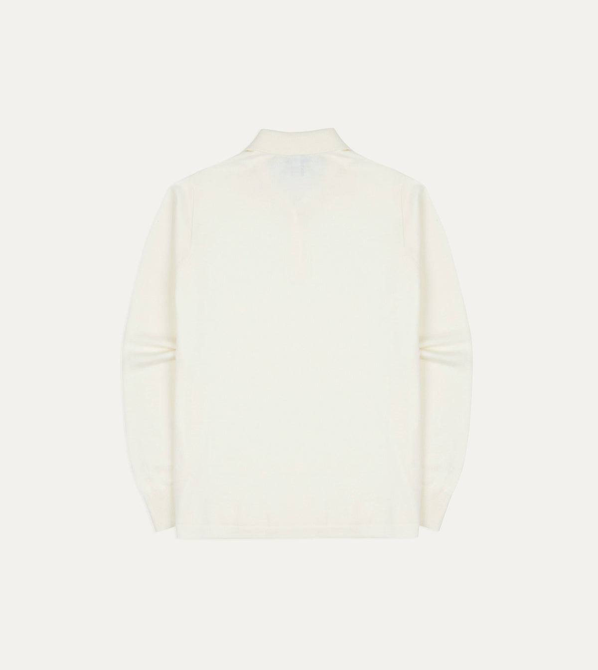 Drake's Ecru Merino Wool Knitted Rugby Shirt