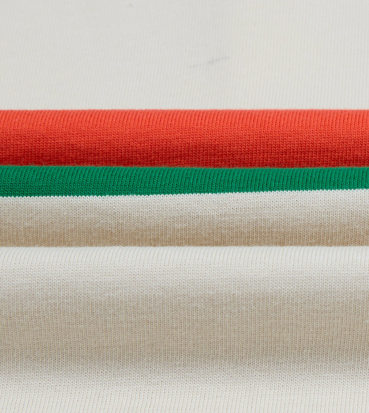Drake's Ecru Multi Centre Stripe Cotton Rugby Shirt