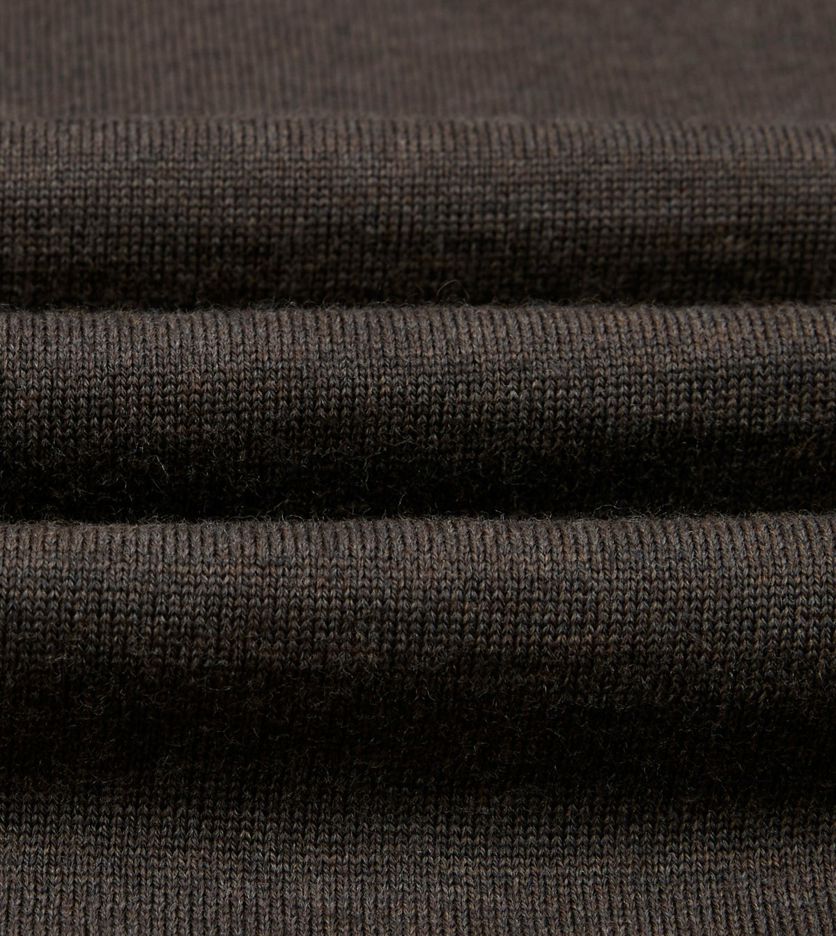 Drake's Brown Merino Wool Knitted Rugby Shirt