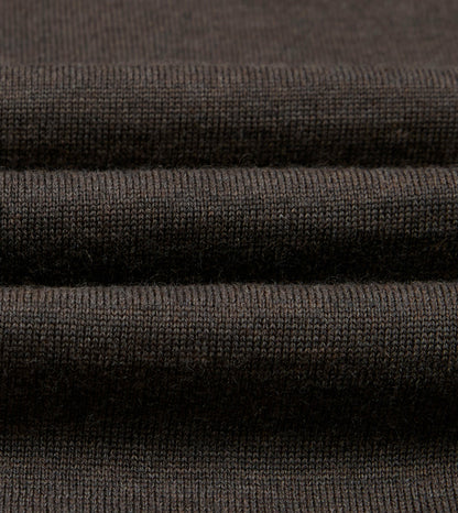 Drake's Brown Merino Wool Knitted Rugby Shirt