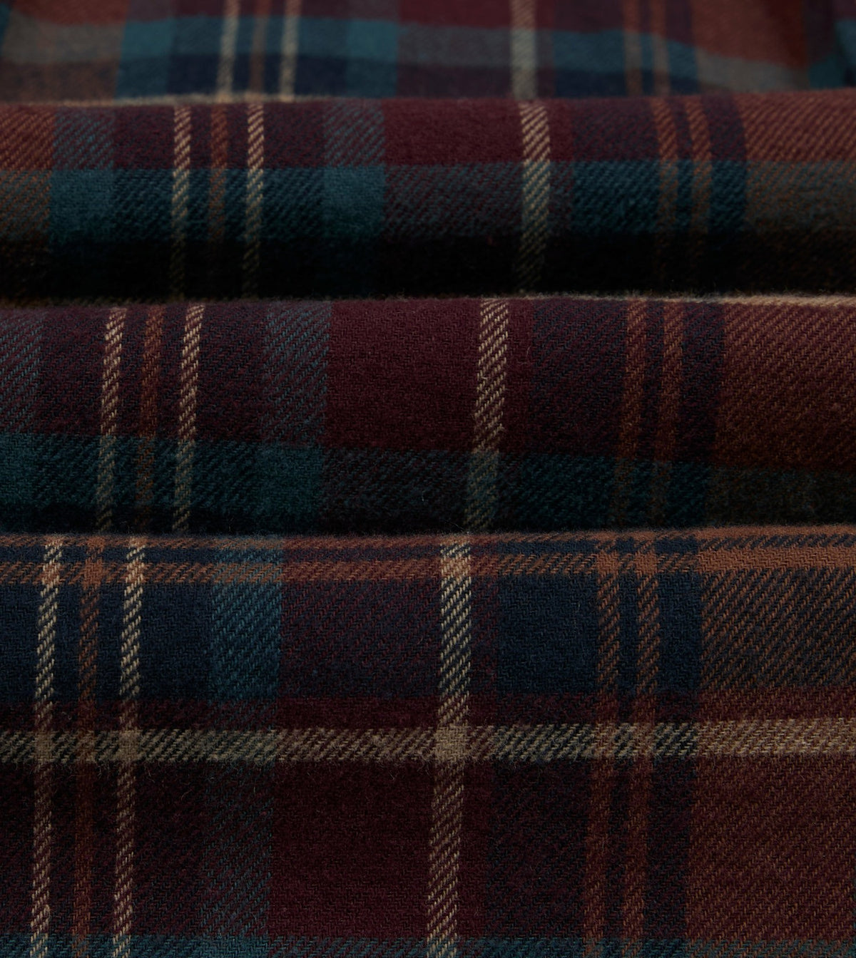 Drake's BEAMS F & Drake's Brown Check Cotton Two-Pocket Long Point Collar Work Shirt