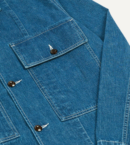 Drake's Stone Wash Selvedge Denim Field Shirt
