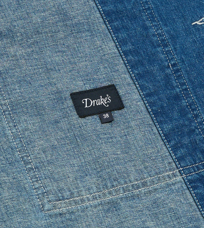 Drake's Stone Wash Selvedge Denim Field Shirt