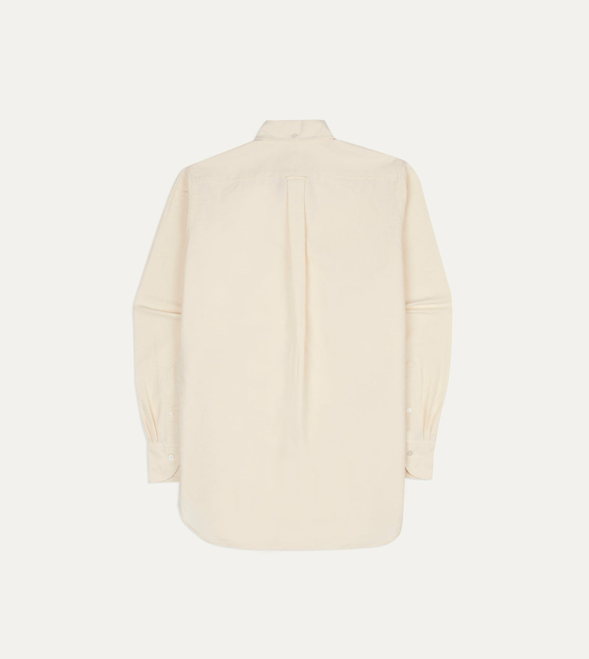 Drake's BEAMS F & Drake's Ecru Oxford Cotton Cloth Button-Down Shirt