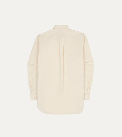 Drake's BEAMS F & Drake's Ecru Oxford Cotton Cloth Button-Down Shirt