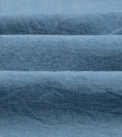 Drake's Light Indigo Cotton-Linen Popover Work Shirt