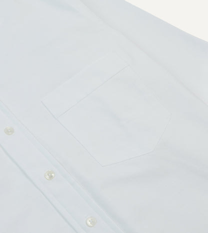 Drake's White Oxford Cotton Cloth Button-Down Shirt