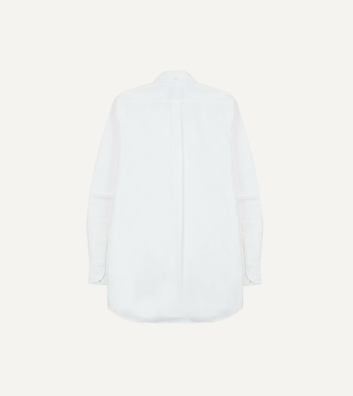 Drake's White Oxford Cotton Cloth Button-Down Shirt