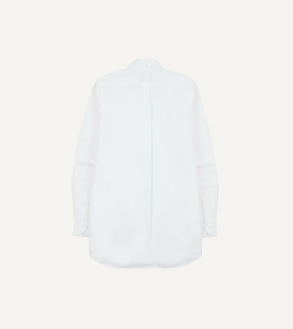 Drake's White Oxford Cotton Cloth Button-Down Shirt