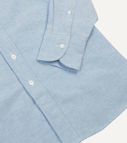 Drake's Mid-Blue Cotton Oxford Cloth Button-Down Shirt