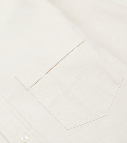 Drake's Cream Cotton Oxford Cloth Button-Down Shirt