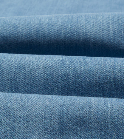 Drake's Bleach Wash Denim Two-Pocket Western Shirt
