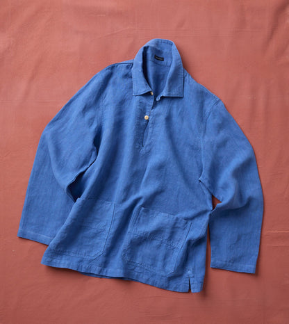 Drake's Blue Linen Smock