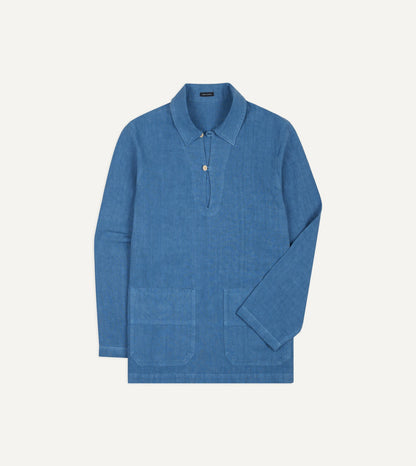 Drake's Blue Linen Smock