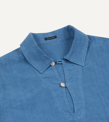 Drake's Blue Linen Smock