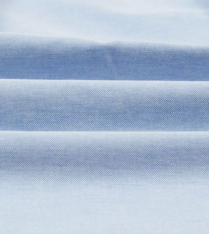 Drake's Ice Blue Cotton Oxford Cloth Button-Down Shirt