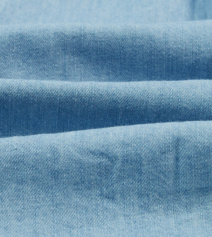 Drake's Bleach Wash Denim Work Shirt