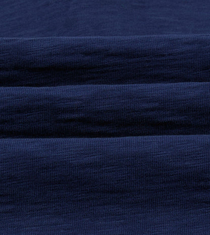 Drake's Navy and Yellow Chevron Flamé Cotton Rugby Shirt