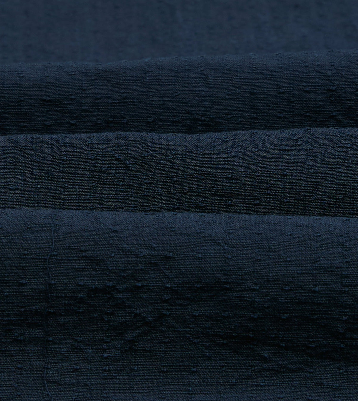 Drake's Navy Cotton-Linen Camp Collar Three Pocket Short Sleeve Shirt